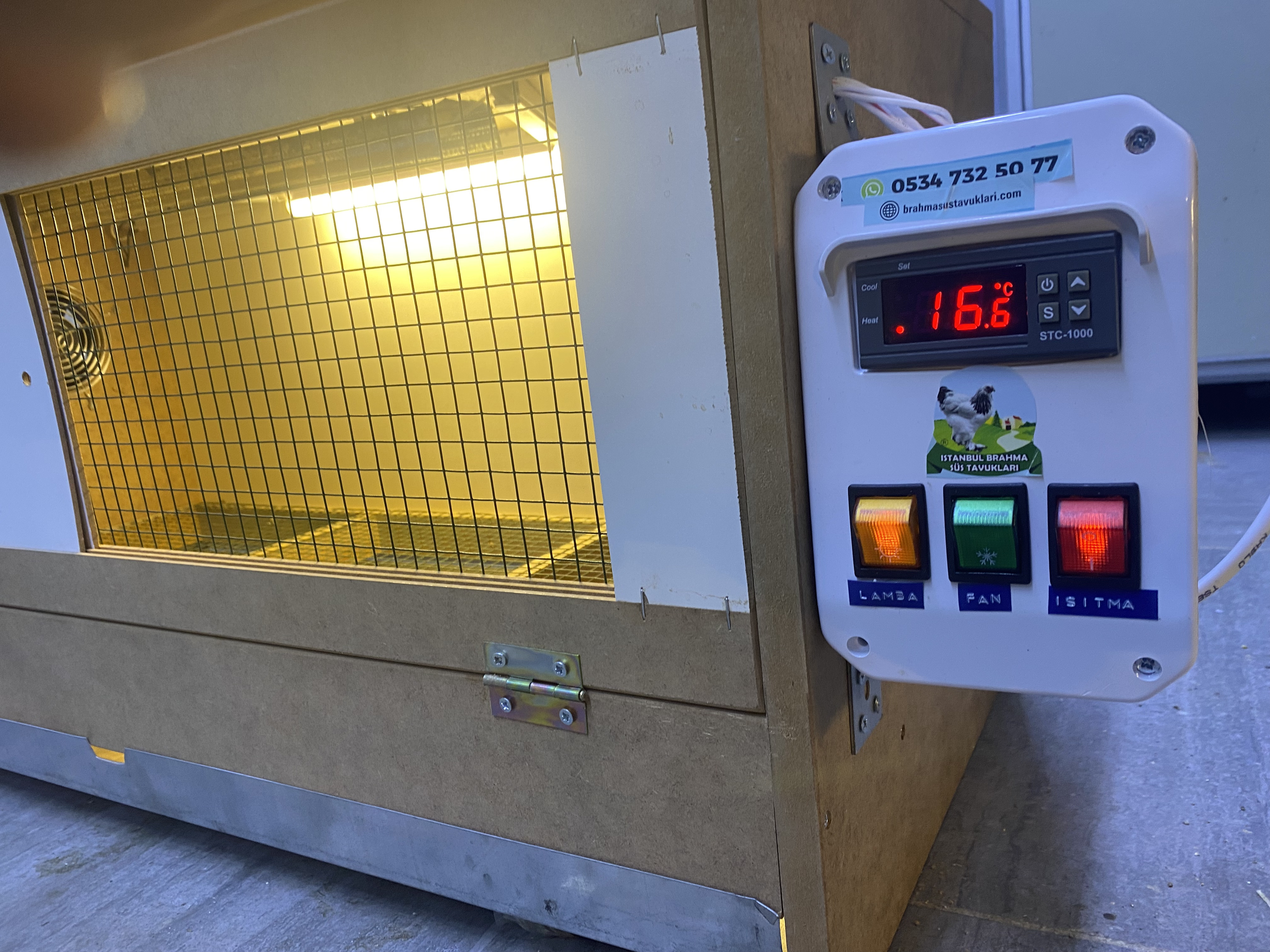 Civciv Büyütme Kafesi MDF Modeli Tam Otomatik